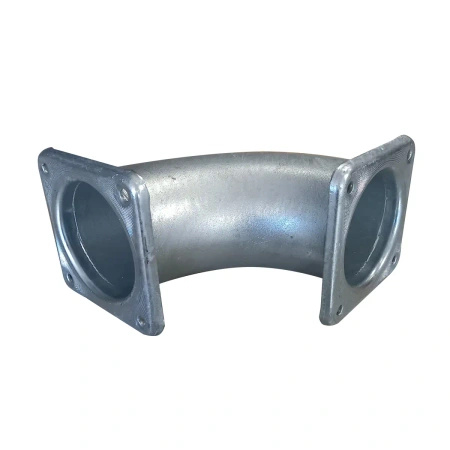 Kolano 90° z kołnierzami czworokątnymi 6" Beczkowóz