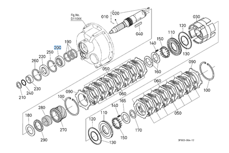 Łożysko wałka sprzęgłowego Kubota 3582232380