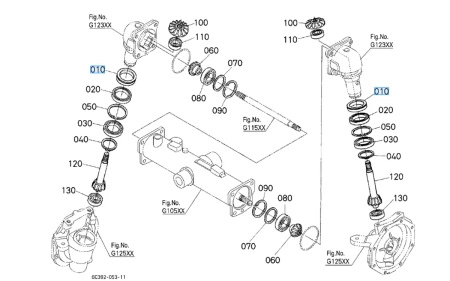 Uszczelniacz piasty przedniej osi Kubota 6A32056220