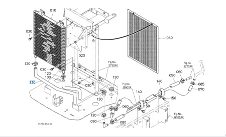 Przewód chłodnicy oleju hydraulicznego Kubota 3Y50518172