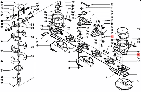 Nożyk lewy Kverneland długość 105mm VNB087509301