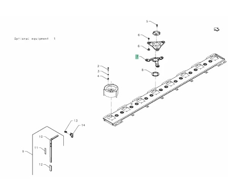 Mocowanie noża do szybkiej wymiany Kverneland A166110686
