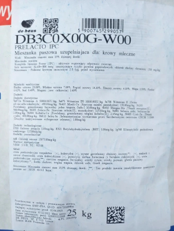 Prelacto IPC pasza dla krów De Heus 25kg
