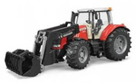 Model ciągnika Massey Ferguson 7600 z ładowaczem Bruder 03047