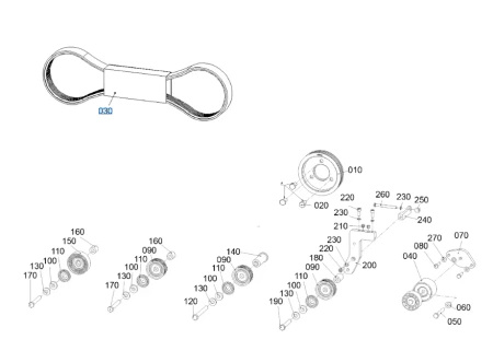 Pasek klinowy pneumatyki Kubota W27TS09900