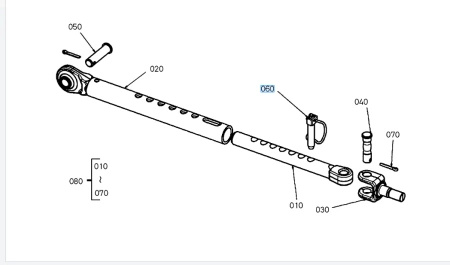 Sworzeń z zawleczką stabilizatora Kubota W23TS01057