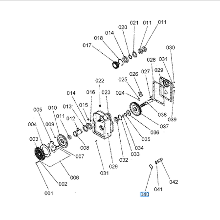 Seger zewnętrzny przedniego WOM Kubota W27TS01566