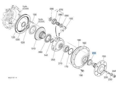 Uszczelniacz przedniej półosi Kubota 3S50843530