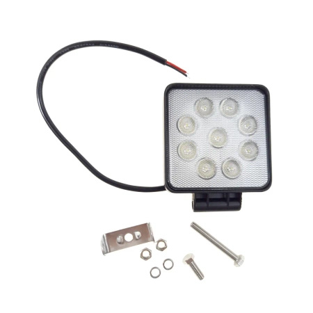 Lampa robocza kwadratowa 9LED 12-24V OŚ.957