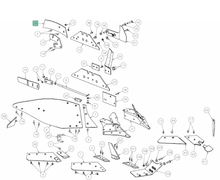 Listwa ścinająca kompletna L/P Kverneland KK070642