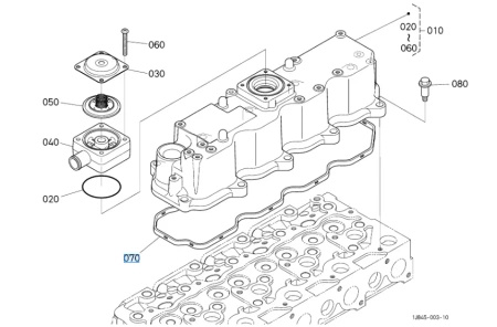 Uszczelka pokrywy zaworów Kubota 1G91114523