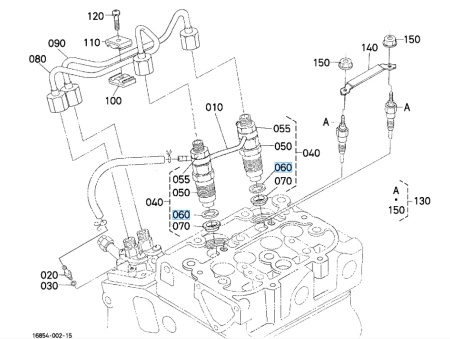 Podkładka miedziana wtryskiwacza paliwa Kubota 1584153622