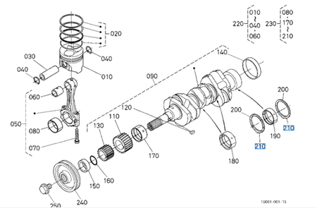 Pierścień oporowy 1-ego szlifu Kubota 1920223973