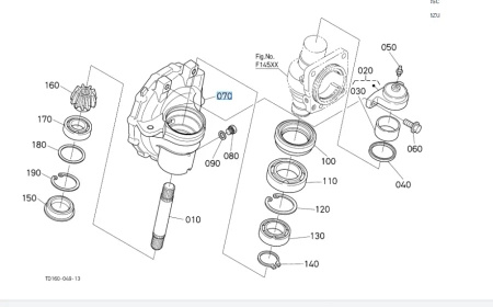 Obudowa zwrotnicy Kubota TD17013013