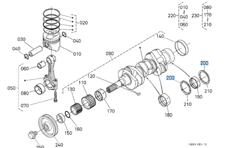 Pierścień oporowy 1-ego szlifu Kubota 1552123953