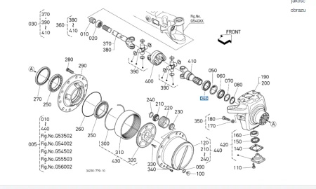 Uszczelniacz półosi przedniego mostu Kubota 3J08033740