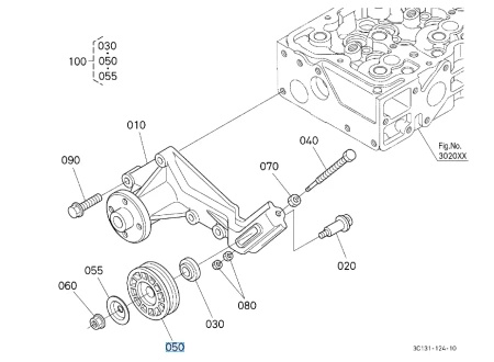 Rolka napinająca paska Kubota 1G77274320