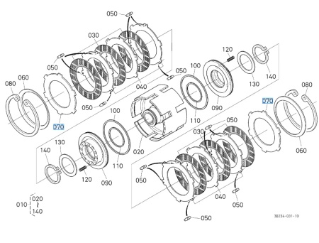 Tarcza sprzęgła 4.50mm Kubota 3C29123050