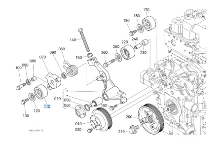 Rolka napinająca Kubota 1G41074320